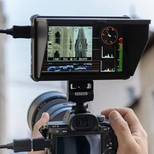 VILTROX SDI Camera Field Monitor DC-X3, 2000 nits Super Bright Daylight Visible 4K Input Output Touchscreen Video Monitor HDMI