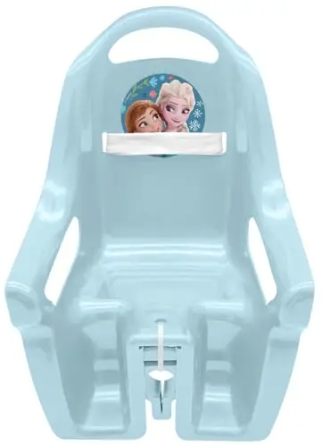Stamp- Porte poupée LA Reine des NEIGES II Anna, Elsa, RN246500, Bleu, 20cm avec système de Fixation Universelle, se Fixe sur Tout Type de Guidon Sangle Velcro pour Tenir la poupée.