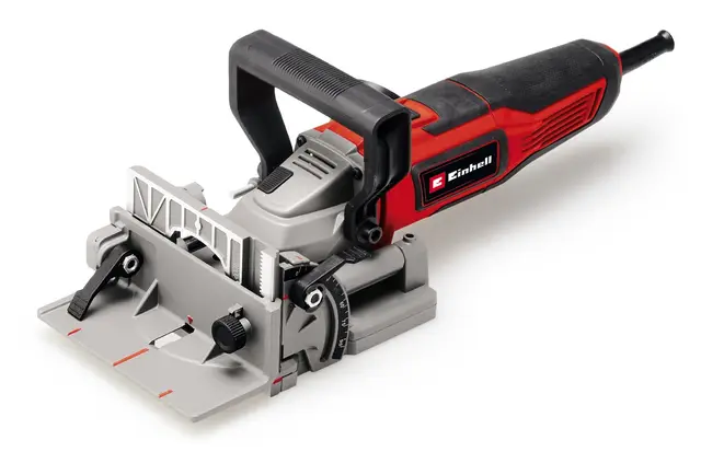 Einhell Fraiseuse à lamelle TE-BJ 900 (900 W, profondeur de fraisage 20 mm, réglage en continu de l’angle/la hauteur, réglage de la profondeur à 6 niveaux, sac collecteur de poussière)