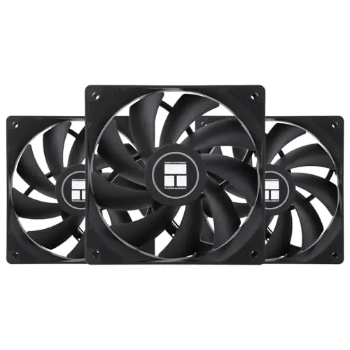 Thermalright TR TL-C12C X3 Lot de 3 Ventilateurs de Processeur 120mm, Absorption des Chocs, Silencieux, Dissipation de la Chaleur, Alimentation PWM à 4 Broches, Vitesse 1550tr/min, 120 x 120 x 25 mm