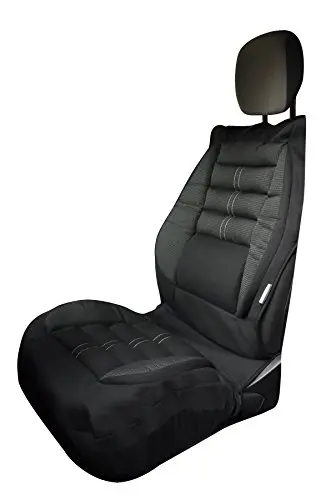 Kine Travel 169822 Voiture Couvre-Siège Ergonomique Confort Intégral - approuvé par un Kinésithérapeute, Noir