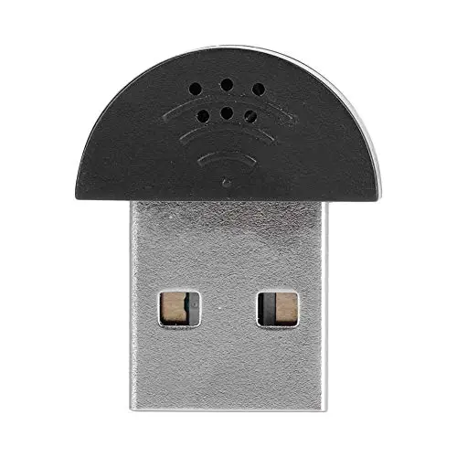 Yosoo Health Gear Mini Microphone USB 2.0, Adaptateur de Micro Audio D'enregistrement de Microphone de Parole de Mini Studio USB Portable pour Ordinateur PC(Le Noir)