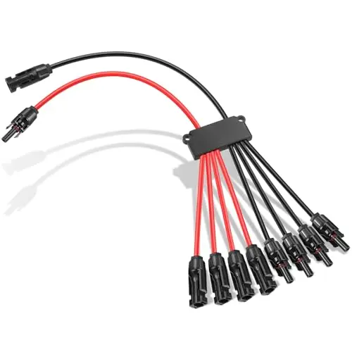 Thlevel Y Type Connecteur Solar Connecteurs Câble Solaire pour Panneaux Connectés en Parallèle für 4 Panneaux Solaires