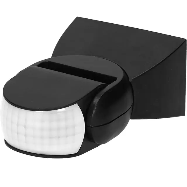Detecteur De Mouvement pour l'Extérieur IP65 avec Capteur Crépusculaire 180° 1200W Etanche (Noir)