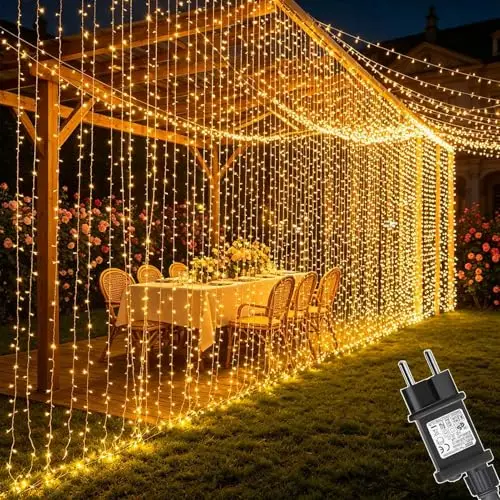 Cozymeow Rideau Lumineux Extérieur