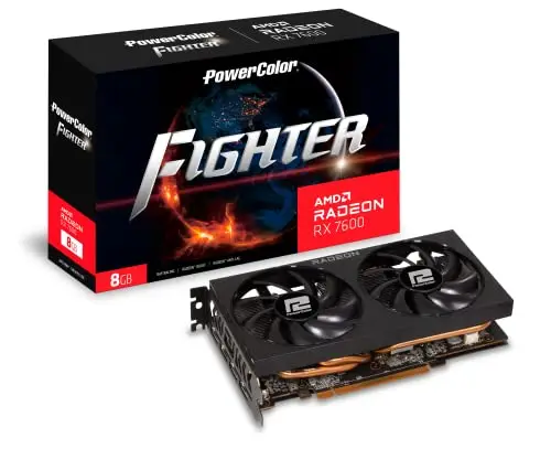 Powercolor Radeon RX 7600 Fighter Grafikkarte - 8GB GDDR6, 1x HDMI, 3X DP