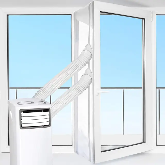 HOOMEE 600CM Tissu De Calfeutrage pour Fenêtres pour Climatiseur Mobile et Sèche-Linge - Fonctionne avec Toutes Les Unités de Climatisation Mobiles, Installation Facile