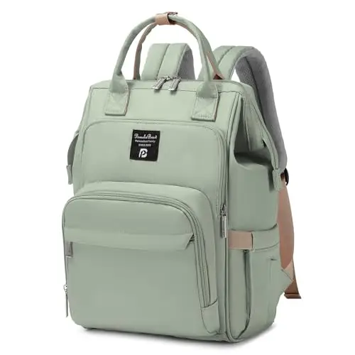 Pomelo Best Sac à Dos à Langer Bébé, Grande Capacité Imperméable – Style Macaron Pastel, Tapis à Langer Inclus, Sangles de Poussette, Sac Multifonctionnel pour Maman et Papa – Idéal Voyage & Quotidien