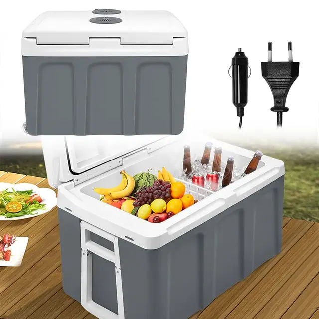 YUENFONG 48L Glacière Électrique Réfrigérateur avec Roues Glacière Électrique Glacière Voiture 12V 230V. pour voyage, voiture, camping (48L)