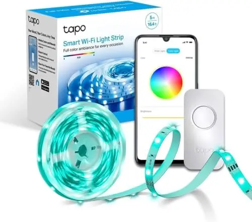 Tapo Ruban LED Connecté WiFi RGB 5m, Bande LED Chambre Multicolore, Haute luminosité et Durable, Contrôle via WiFi App, Commande vocale, Compatible avec Alexa et Google Home, L900-5