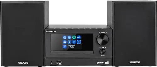 Kenwood M-7000S-B Microchaîne Noir avec Bluetooth, USB, CD et Radio Dab + FM