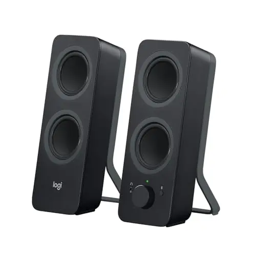 Logitech Z207 Système De Hauts-Parleurs Bluetooth Pour PC, Son Stéréo, 10W En Puissance, Entrée Audio 3,5 Mm, Prise Casque, Multi-Dispositifs, Prise EU/FR, Ordinateur/TV/Smartphone/Tablette - Noir