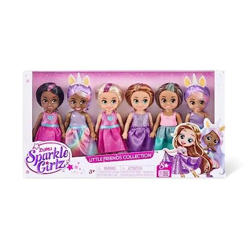 Sparkle Girlz Princess, poupées de Mode à Collectionner, poupées à Habiller de Princesse (Lot de 6), 6 Pack