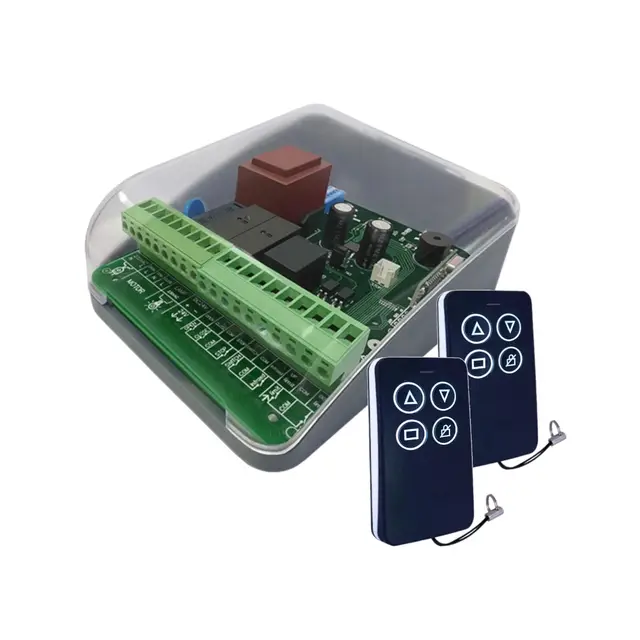 domyno Boîtier universel pour volet roulant, garage, vanne, moteur roulant, volet roulant tubulaire avec récepteur radio 433 MHz et 2 télécommandes