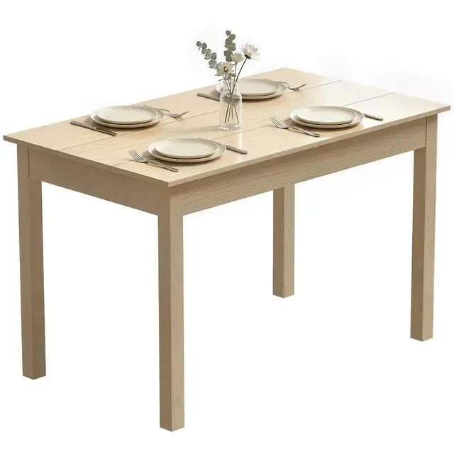 HOMCOM Table de Salle à Manger Design Moderne Bicolore avec Grand Plateau 4-6 Personnes en Bois dim. 119L x 70l x 75H cm - en Bois, chêne