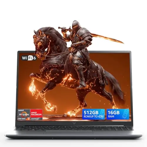 ACEMAGIC Ordinateur Portable Ryzen 7 7730U (Jusqu'à 4.5Ghz) Boîtier métallique 16Go RAM DDR4 512Go SSD Support Extensions 4TB,Clavier Rétroéclairage,1200 FHD,3*USB3.2,WiFi 6,BT5.2,Laptop 16 Pouces