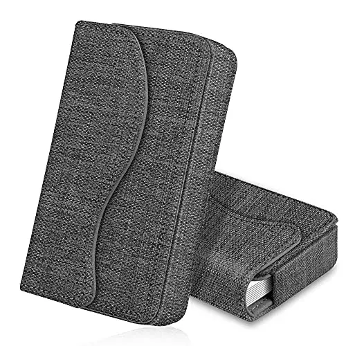 Fintie Étui pour Cartes de Visite - en Cuir synthétique de qualité supérieure - Fabriqué à la Main - avec Fermeture magnétique - pour Homme et Femme