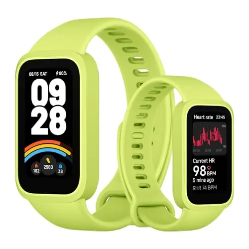 XIAOMI Smart Band 9 Active, Bracelet connecté pour Le Sport, Montre, écran TFT 37mm, taux de rafraîchissement élevé de 60 Hz, autonomie de 18 Jours,5 ATM, iOS et Android, Vert