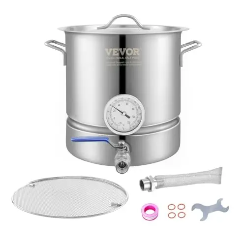 VEVOR 19L Cuve de Brassage Acier Inoxydable