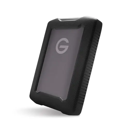 G-Drive ArmorATD 6 to, Disque HDD Externe Portable, Durable et Robuste, jusqu'à 130 Mo/s, USB-C (5 Go/s), USB 3.2 Gén 1, Thunderbolt 3