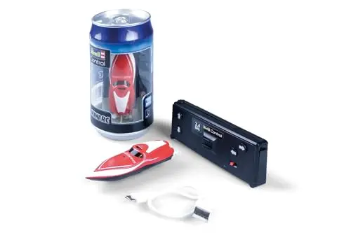 Revell Control Mini bateau radiocommandé I Bateau télécommandé pour enfants à partir de 8 ans I Télécommande 2,4 GHz I Sécurité anti-chaviron avec circuit de sécurité I Avec batterie et chargeur I