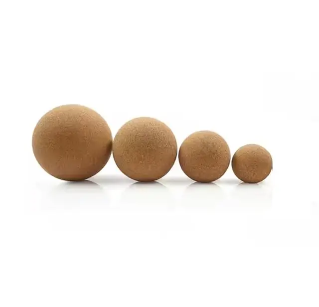 Lot de 4 balles de massage en liège pour fascias - 4 tailles
