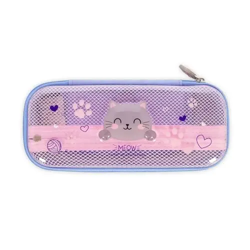 Legami - Trousse Wonderwow, 2 Compartiments et Porte-Stylo intérieur, Compartiment intérieur avec Tissu en Maille, Fermeture à Glissière, 23 x 11 x 5 cm