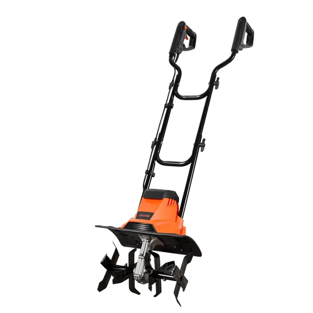 VEVOR Motobineuse Électrique Filaire 1200 W, Largeur de Travail 36 cm Profondeur 22 cm, Motoculteur de Jardin avec Fraises en Acier et Poignée Pliable, pour Potager, Pelouse et Cour, Arrêt de Sécurité