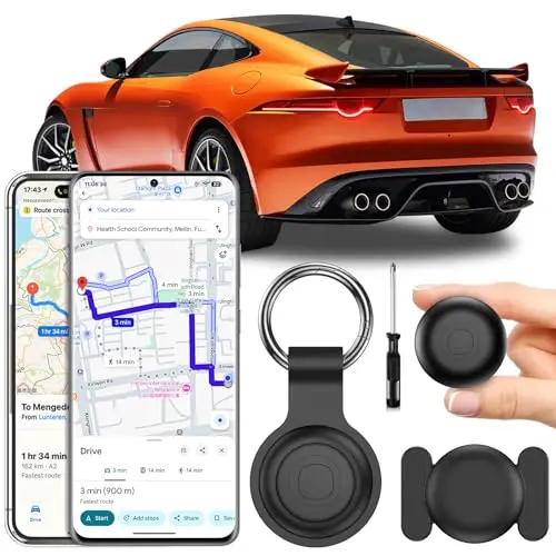 Traceur GPS Voiture, Air Tracker Android Et iOS, Tracker de Voiture Magnétique étanche Smart Air Traceur GPS sans Abonnement,Localisateur D’Objets Bluetooth Tracker gps pour Valises/Portefeuilles/Clés