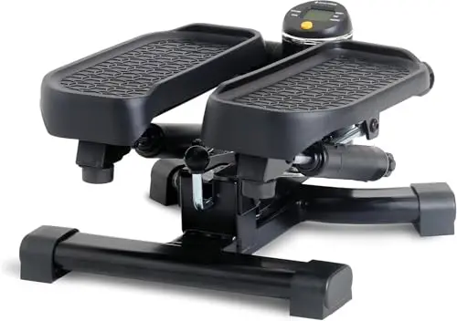 SportPlus Mini Stepper 2 en 1 avec Technologie de Commutation brevetée, Stepper Swing et Stepper Mon/Descente en Un Seul Appareil, jusqu'à 100 kg, Cylindre hydraulique sans Usure