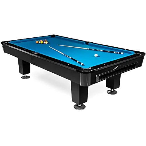Buckshot Pool Table - Ardoise - Lemans 9ft (274 x 152cm) Table De Billard - Table de Pool - Noir/Bleu - avec Accessoires