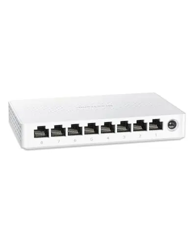 BrosTrend Switch Ethernet 2.5G 8 Ports, Switch RJ45 2.5Gb Unmanaged, 8x 2.5G Base-T Ports, Commutateur Réseau Compatible avec 100/1000/2500Mbps PC NAS, Plug-and-Play, sans Ventilateu, Protection à Vie
