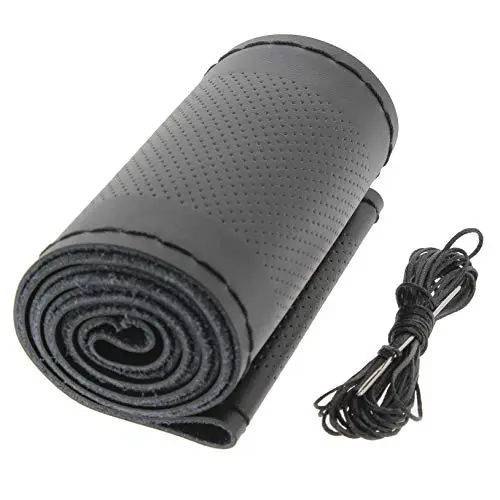 S Sumex Couvre Volant Cuir Noir