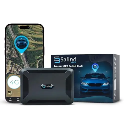 Salind 11 4G - Traceur GPS avec Aimant pour Voitures, véhicules et Machines - Suivi en Temps réel, Historique des trajets et alertes de sécurité - Jusqu’à 70 Jours d’autonomie