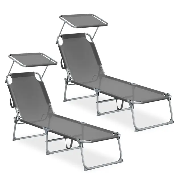 SONGMICS Chaises Longues Pliantes