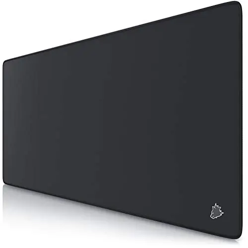 CSL-Computer - Tapis de souris XXL Speed Gaming Titanwolf noir 900 x 400 mm - Grande base de table - Améliore la précision et la vitesse, 23032532, Type 1