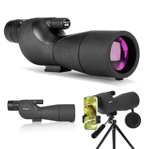 Longue-Vues avec Trépied,Sac de Transport et Adaptateur pour Smartphone pour L'observation des Oiseaux Visite Safari Observation des Oiseaux étoiles Tir à l'arc Camping Faune Paysage (B)