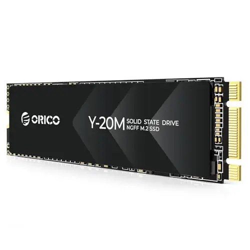 ORICO 1To M.2 2280 SATA SSD, SATA III 6Gbps M2 SSD avec Clé B+M, 500MB/s Disque Dur Interne pour Ordinateur de Bureau/Portable - Y20M