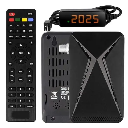 HD-line 26100 Mini Récepteur Satellite DVB-S2 /ARD & ZDF SD avec arrêt Automatique/Récepteur numérique Full HD 1080p (HDTV, USB)