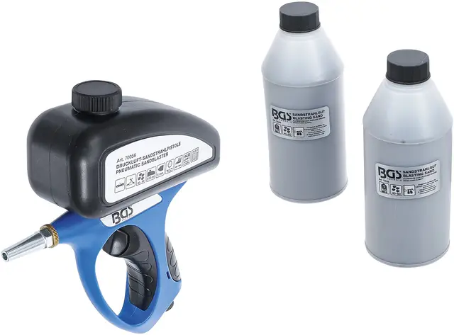 BGS 70056 | Pistolet de sablage pneumatique avec accessoires| 3 pièces