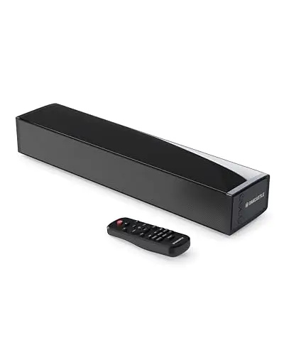 Oakcastle SB40 Barre de Son TV | 60W 2.0 Stéréo Enceintes pour Téléviseur | Soundbar HDMI Arc, AUX & Optique | Barres de Son PC Compacte 40cm | Kit de Montage Mural et Télécommande Inclus