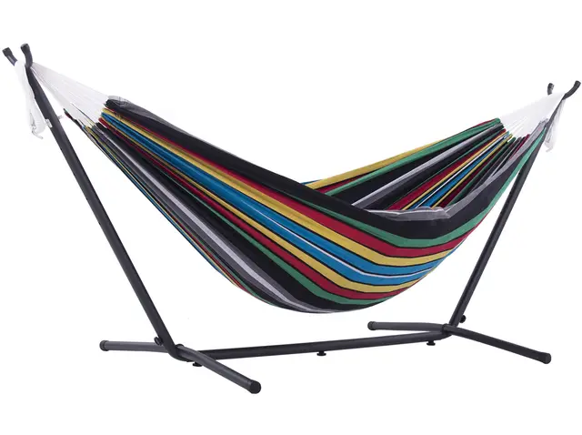 DOUBLE COTTON HAMMOCK WITH STAND (250 CM) - RIO NIGHT