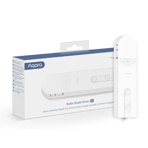 Aqara Moteur de Volet Roulant E1, Nécessite Aqara Hub Zigbee, Programmation et Commande Vocale, Rechargeable, Batterie Longue Durée, Compatible avec HomeKit, Alexa, Google Assistant et IFTTT