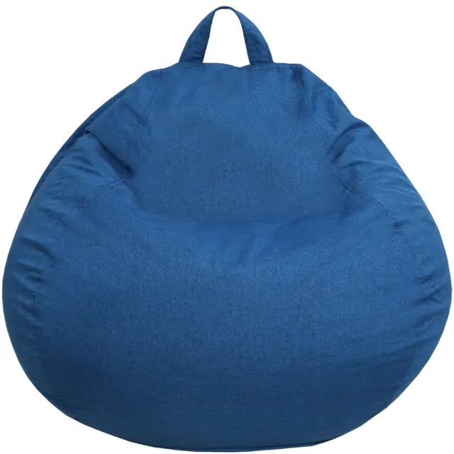 Bananair - Pouf Poire Fabriqué en France - Rembourré en Mousse, Housse Lavable en Machine - Idéal pour Salon, Chambre ou Coin Cosy - Pouf Facile à Transporter, Parfait pour Enfant (80x70 cm, Bleu)