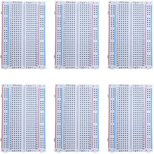 MMOBIEL 6 pièces PCB 400 Points sans Soudure pour Le Prototype de Maquette Compatible avec Les projets destinés aux particuliers Arduino, Raspberry Pi 2 3 4 Blocs de Connexion de Distribution Shield